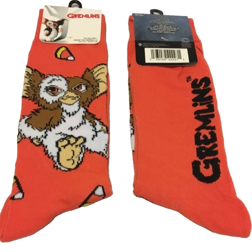 4 / $25 Gremlins Candy Corn Halloween Socks New Holiday Novelty Socks